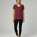 Real Essentials 5 Pack: Women's Dry-Fit Short Sleeve V Neck T Shirt Workout Fitness Yoga Top Tee (Available in Plus Size)