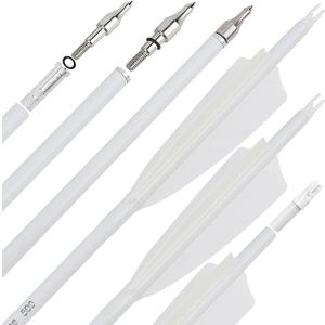 31" Carbon Arrows Fluorescence Color Archery Hunting Arrows 500 600 Spine with Feather Fletched Target Practice Arrows for Archery Compound & Recurve & Long Bow 12pcs Spine 500