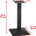 MBQQ Industrial 15.7" x 15.7" Rectangle Restaurant Table Base with 3'' Side Length Square Columns,28”Height Furniture Legs