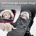 Universal, Weather-Proof, Warm Stroller Footmuff | Extendable Winter Cover | Adjustable Buckle | Stroller Bunting Bag | CosyDiary Stroller Accessories | Stroller Cover