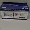 Drive Medical 10200B Walker Basket, Basket for Folding Walker with Cup Holder, White