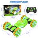 Hand Gesture Sensing RC Stunt Car Toys for 6-12 yr Boys&Girls - Easter Christmas Birthday Gifts, 2.4Ghz Remote Control Twist Car Toys Gifts for Kids 6 7 8 9 10 11 12 Year Old (Bright Green)