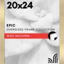 Americanflat 20x24 Picture Frame with Polished Plexiglass - Gold Picture Frame - Wide Photo Frames Made of Engineered Wood for Vertical or Horizontal Wall Display - Epic Collection - Gold