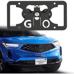 Heavy Duty Front License Plate Bracket Compatible with Acura RDX 2013-2024, Front Tow Hook License Plate Bracket Mounting Kit, No Drill Bumper Frame