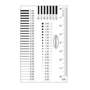 5-Pack High-Precision Transparent Crack Width Gauge, Scratch & Spot Measurement Tool for Precise Inspection of Surface Defects (Accuracy0.01 mm)