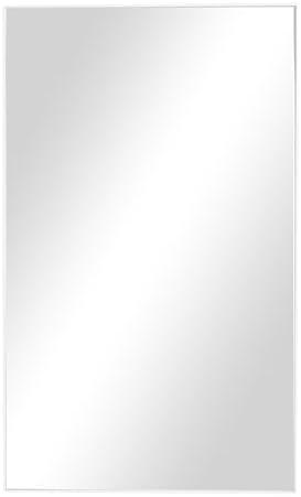 Deco 79 Wooden Room Wall Mirror Entryway Mirror with Thin Minimalistic Frame, Wall Mounted Mirror 24" x 1" x 40", White