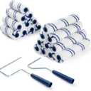 20 Pack Microfiber Paint Roller, 4 Inch and 6 Inch, Small Paint Roller Covers with 2Pcs Anti Rust Metal Roller Frames, Mini Paint Rollers for House Painting, Wall Painting Tool