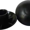 Blas Boat Cover Support Mushroom Cap 70mm/2.75 Inches, Anti-Burst Front or End Cap for Camping and Backpack Tent, Puncture Proof for Tarp (4 Packs, Black)