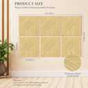 JBER Acoustical Wall Panels - 6 PCS 23.6 X 23.6 Inches Wood-Pattern Printing Sound Absorbing Panels, Large Self-Adhesive Decorative Soundproof Wall Panels for Studio,Home & Living Room(Oak)