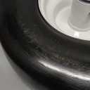 13x6.50-6 Flat Free Lawn Mower Tires and Wheels 3/4" 5/8" 1/2" Ball Bearings, 13x6.5x6 Zero Turn Mower Front Tires, Smooth Tires for Commercial Grade Lawn 5.5"-7.5" Adjustable Centered Hub, 13x6.50-6 - 2P