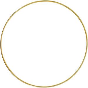 Craft County Golden Metal Wire Hoop Rings  for Crafting, Decoration, Macrame (6 Inch, 5 Pack)