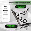 L Shelf Brackets for 10" - 12" Board, Floating Shelf Bracket Heavy Duty Metal Shelving Brackets for Shelves, Decorative Iron Rustic Wall Brackets for DIY Floating Shelf, 6 Pack Black