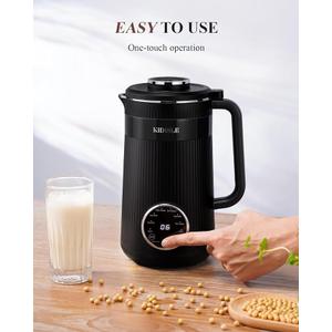 32oz Automatic Soy Machine for Homemade Almond, Oat, Coconut, Soy, Plant Based Milks and Non Dairy Beverages with Delay Start/Keep Warm/Self-Cleaning/Boil Water, Black