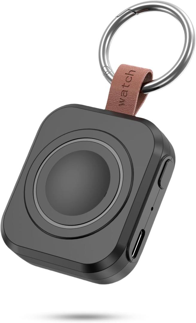 for Samsung Galaxy Watch Charger,1200mAh Portable Charger for Samsung Galaxy Watch 8/8 Classic/7/Ultra/6/6 Classic/5/5 Pro/4/3,Active 2/1 (Black)