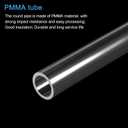 MECCANIXITY Acrylic Pipe Clear Rigid Round Tube 16mm(5/8") ID 20mm(0.8") OD 18" for Lamps and Lanterns, Water Cooling System 2pcs