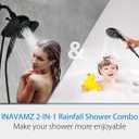 Black Shower Heads with Handheld Spray Combo 2.5GPM: 10 Rainfall Shower Head & Detachable Shower Head, 9 Spray Settings Handheld Shower Head with ON/OFF Switch and 15-Stage Filter