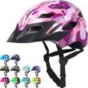 Kids Bike Helmet,Bavilk Kids Boys Girls Bike Helmets with LED Light Detachable Visor Children Youth Teen Multi-Sport for Skating Cycling Scooter Skateboard Adjustable & Lightweight 19.7"-22.4"
