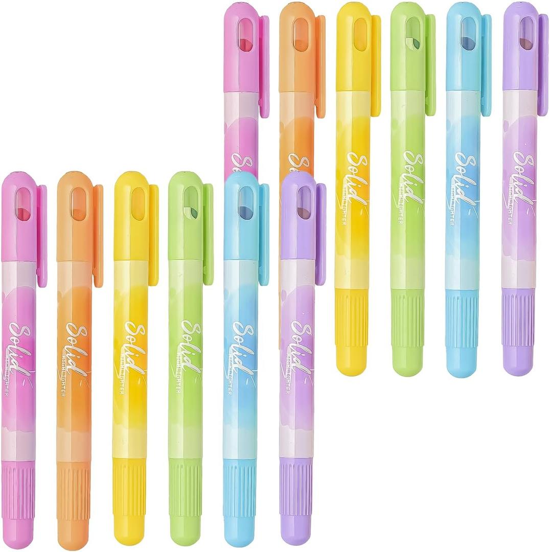 2 x No Bleed Gel Highlighter, Bible Highlighters, Assorted Colors, Pack of 6 X 2 Sets (6 PACK x 2 SETS)