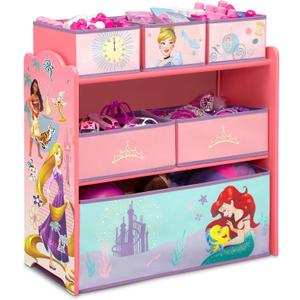 Delta Children Design & Store 6 Bin Toy Storage Organizer, Disney Princess