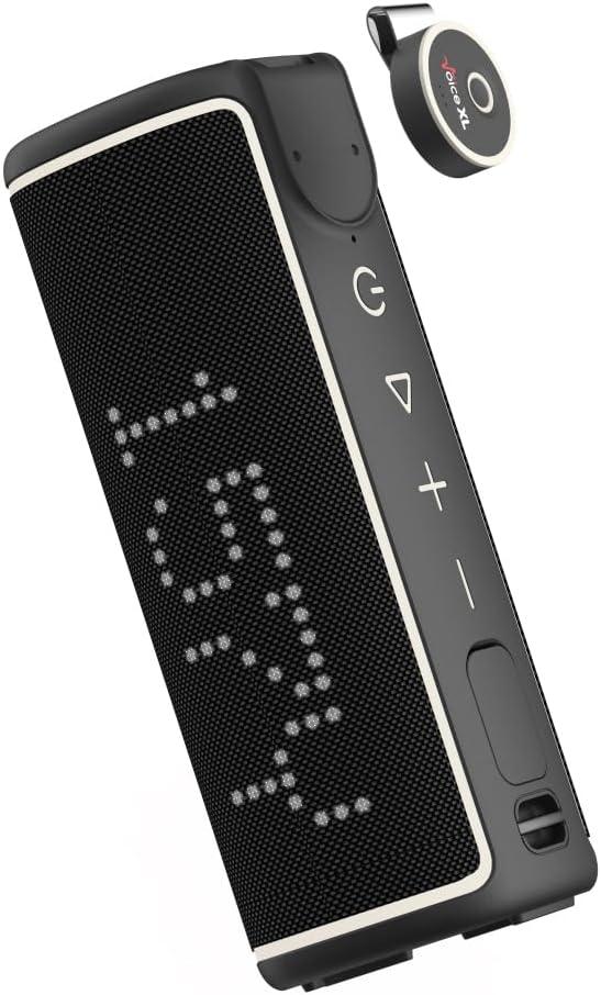 GOLFBUDDY Voice XL Magnetic Golf GPS Speaker - Distances Visible, Rich Sound with 20W Woofer & 10W Tweeter, Clip-on Remote Controller, Attachable to Golf Cart, 10 Hours Battery Life, IPX6 Waterproof