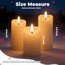 LUZLAB 3pc Flameless Candles with Heart & Shamrock Stickers - St. Patrick's Day Flameless Candles for Ambiance Battery Operated LED Pillar Candles for Gifts Home Garden Decor