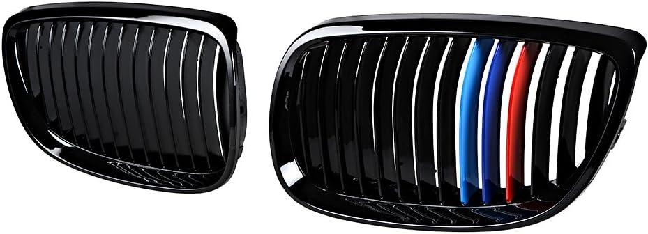 1 Pair Front Kidney Grille Grill Compatible with BMW 06-10 E92 07-10 E93 08-13 3 Series 328i 335i 2 Door (Glossy Black M-color)