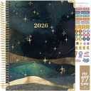 bloom daily planners HARDCOVER 2026 Planner (January to December) - 8.5 x 11 Weekly & Monthly Dated Agenda Organizer Book with Stickers & Tabs - Celestial Skies