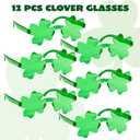 JOYIN 12 PCS St. Patricks Day Sunglasses Shamrock, St Patrick Accessories Shamrock Glasses Clover Eyewear, St Patrick Party Favor Supplies