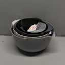 BoxedHome Classic Mixing Bowl Set, BPA Free Plastic, Microwave and Dishwasher Safe (Set of 4, Grey),3.5 quarts