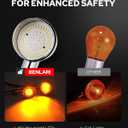 Benlari Motorcycle Bullet 48 LEDs Front Turn Signal Light SMD Blinker Indicator Fit for Honda Yamaha Suzuki Kawasaki Harley Sportster(Chorme/White and Amber Light)