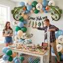 Gone Fishing Party Decorations, Bass Balloons Net Banner Kit | Perfect for Ofishally One 1st birthdays, Gone Fishing themed parties, and fisherman baby showers.