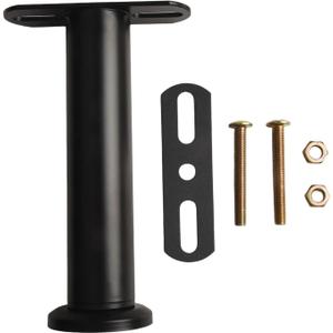 Adjustable Bed Frame Support Leg with Height Extension, Cold Rolled Steel Furniture Foot for Platform, Slat Row Frame or Box Spring Beds, Black(Adjustable 18-30cm)