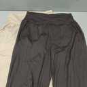 NEW YOUNG 2 Pack Women's Wide Leg Pants with Pockets High Waist Loose Sweatpants Casual Lounge Yoga Workout Palazzo, Small, Black,brown,apricot