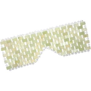 Jade Eye Mask Green Jade Stone Large Facial Cooling Mask Weighted Eye Sleeping Relief Cover for Hot & Cold Therapy to Reduce Wrinkles Headache Migraine Puffiness Migraines Anti-Aging Therapy