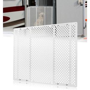 Aluminum Alloy RV Entry Screen Door Grille Adjusts from 22"- 31.5", Adjustable RV Door Screen Protector, White