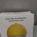 Geuuap Sunrise Alarm Clock White Noise Sound Machine for Bedroom | Natural Wake-Up Light with 30 Soothing Sleep Aids, Bluetooth Speaker, Dimmable Clock, Screen-Free Design for Baby Adults Kids-White