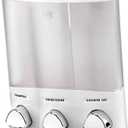 Better Living Products, White 76354 Euro Series TRIO 3-Chamber Soap and Shower Dispenser
