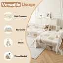 WEYOND Chenille Sofa Covers 2 Pieces, Boho Couch Cover L Shaped Sectional