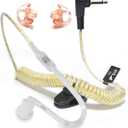 HYS 3.5mm Receiver/Listen Only Dynamic Balanced Armature Wired Earpiece with Acoustic Tube for Law Enforcement, Police, Security, W/Soft Earmold Ear Pieces Flexible Open Ear Insert Earbuds