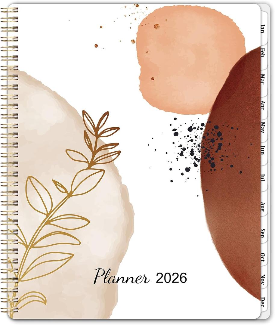 2026 Planner  Planner 2026 Weekly and Monthly, Jan. 2026  Dec. 2026, 8.5" x 11" with Tabs, Flexible Cover, Thick Paper, Twin-Wire Binding, Inner Pocket, To-Do  Notes