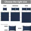 Easy-Going Twin Size Reversible Quilt Set with 1 Quilt and 1 Pillow Sham, Soft Bed Quilt Cover, Water Resistant Lightweight Microfiber Bedspread, Stain Resistant, Olive Leaf-Dark Blue/Light Blue