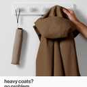 LARHN Wall Mounted Coat Rack, White with 5 Heavy-Duty 1" Diameter Hooks, 16.5" - Wall Hook Rack - Modern Scandinavian Home Decor