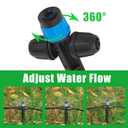 25 Pcs Drip Irrigation Fan Emitter for 1/4" Irrigation Tubing, Adjustable Water Flow Irrigation Spary Dripper with Stake Drip Micro Drip Irrigation Sprayer Emitter for Irrigation Watering System