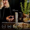 LARS NYSM Salt and Pepper Grinder Set Manual, Stainless Steel Salt and Pepper Mills with Adjustable Ceramic Grinder I Design Spice Shakers (Sage Green)