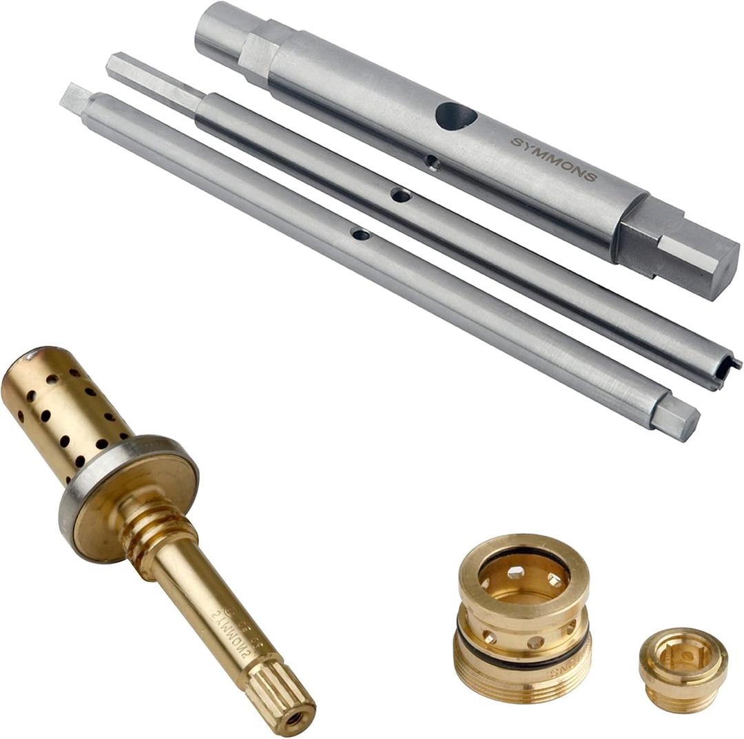 Complete Valve Rebuild kit Compatible with Symmons Temptrol Valve,Replacement for Cartridge (TA-10), Seats (TA-4) and Seat Removal Tools (T-35A/B),Adjustment and Balance of Hot and Cold Water Pressure