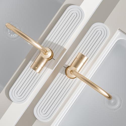 PEKER Faucet Mat for Kitchen Sink 19.7" – Diatomite Fast Drying Stone Sink Tray, Super Absorbent Faucet Splash Guard for Bathroom Counter, Sink Drip Catcher & Organizer