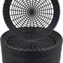24 Pack Reusable Plastic Paper Plate Holders Heavy Duty Woven Paper Plate Holder (Black)
