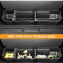 KINGGERI Under Seat Storage Boxes - Compatible with 2006-2025 Honda Ridgeline Crew Cab, Heavy Duty Upgraded Rear Under Back Seat Storage Truck Cargo Black Tool Box Organizer