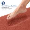 OLANLY Thick Memory Foam Bathroom Runner Rugs 59x24, Extra Soft Absorbent Long Bath Rug, Quick Dry Bath Mats, Non-Slip, Machine Washable Mat, Tub and Shower, Home Decor Accessories, Rustic Terracotta