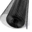 Black Hardware Cloth 1/2 in 48 in x 100.1 ft 19 Gauge - Chicken Wire Fencing, PVC Vinyl Coated Hardware Cloth, Mesh Garden Fencing Welded Wire Mesh Roll & Wire Cloth Gopher Wire